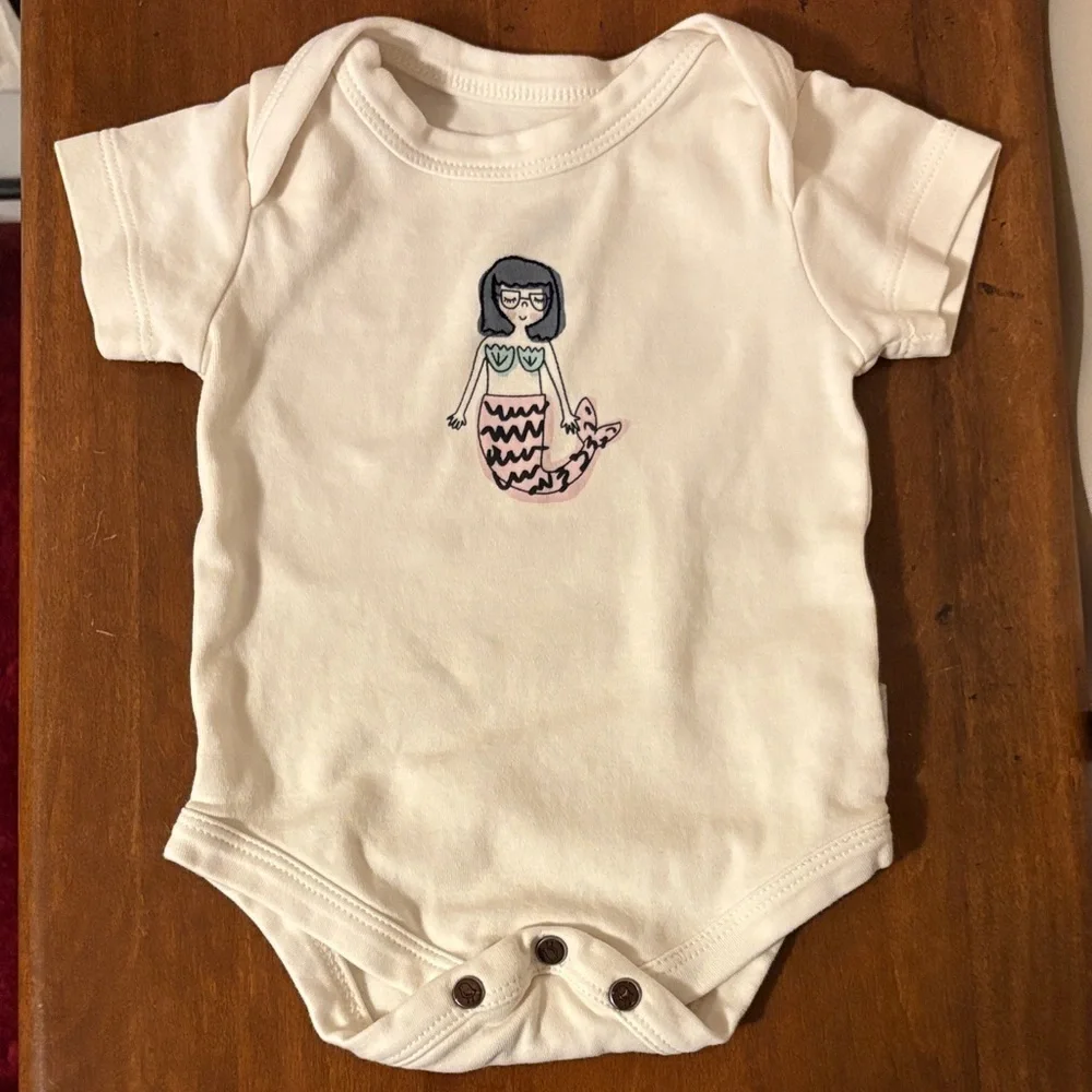 Adorable Cream Mermaid Bodysuit